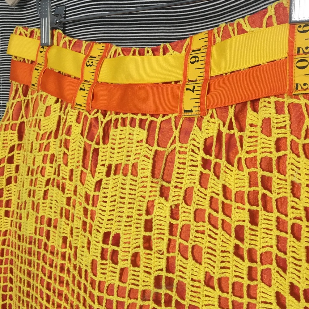 Fletcher Artworks, LLC Yellow/Orange Hi-low Skirt in size Medium - Picture 5 of 9